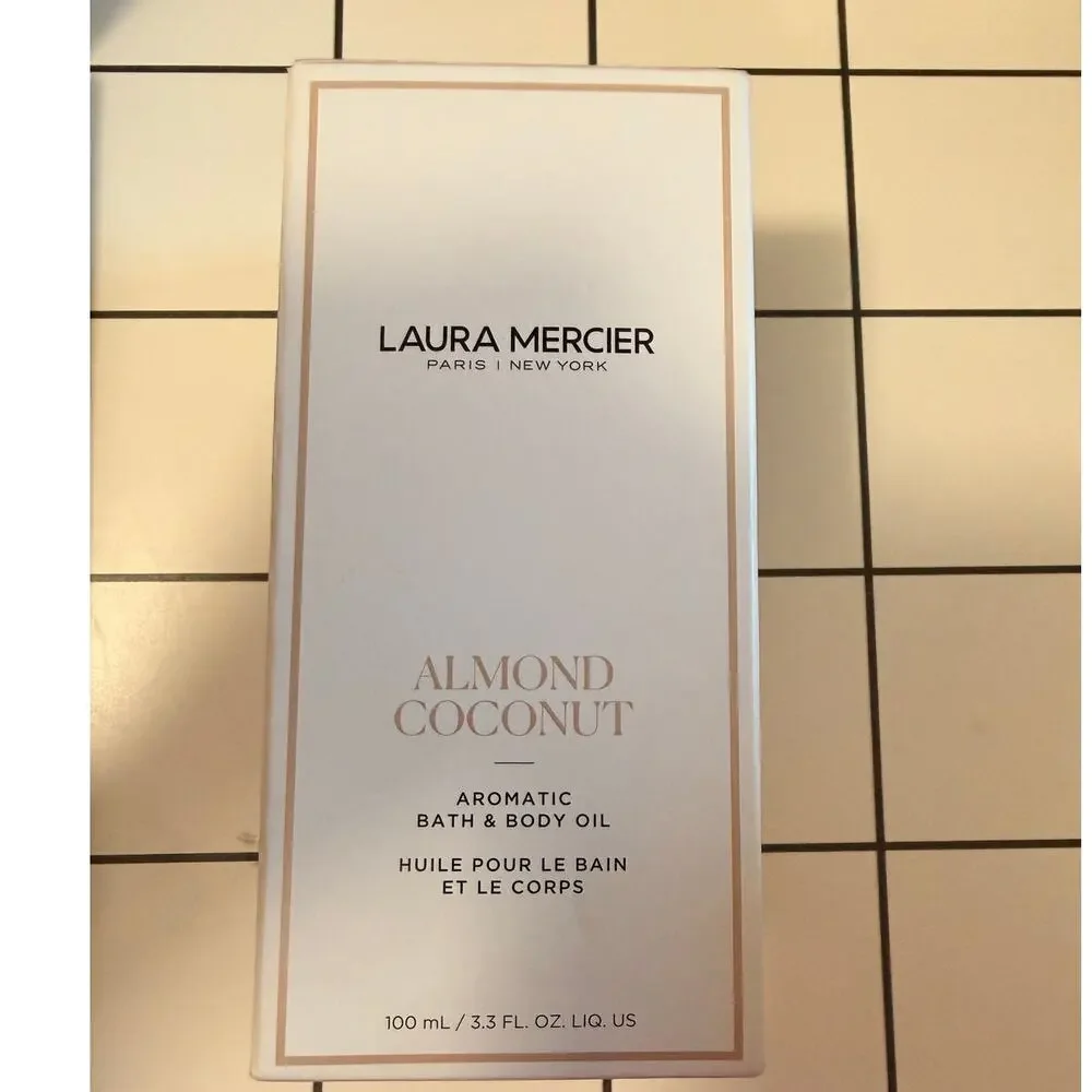 NEW Laura Mercier Aromatic Bath & Body Oil Almond Coconut 3.3oz